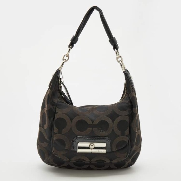 Coach Handbags - Coach Dark Brown and Black Hobo Bag